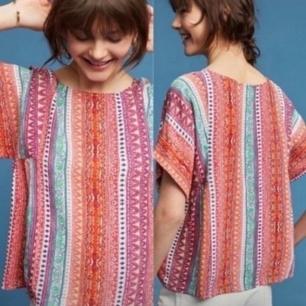 Anthropologie Maeve Milla Multicolored Blouse